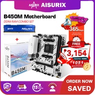 AISURIX B450M Motherboard Socket AM4 DDR4 Compatible with AMD Ryzen AM4