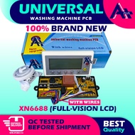 (Full-Vision LCD) XN-6688 UNIVERSAL Washing Machine PCB Board Multi Board Control Board
