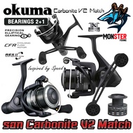 รอกตกปลา รอกสปินนิ่ง OKUMA CARBONITE V2 MATCH CBV-40MSDH Spinning Reel (แถมสปูน)