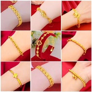 916 Plated Gold Bracelet Women Lucky Love Beads Bracelet Gelang Tangan Perempuan Women Jewelry Gifts