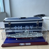 Fujian No. Aircraft Carrier Model Alloy: Fujian Ship Model Simulation Collection Pendulum Souvenir
