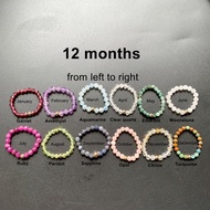 12 ZODIAC CRYSTAL Beads Ring Diy Faceted Stone Opal Peridot Ruby Ring Women Men Birthstone 2.5-3mm