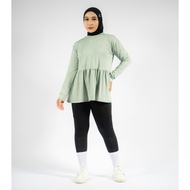 Elikah Elsyifa Active Sage Muslimah Sports Top Muslimah Sports Wear
