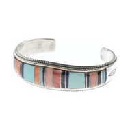 Nava Ping BLESS PINK NAVAJO Bangle Bracelet Silver blue overall pattern Direct from Japan Secondhand