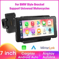 JMCQ 7 inch Motorcycle GPS Screen For BMW Style With Bracket,Wireless CarPlay&Android Auto,Navigatio