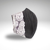 PSNY 2way白蕾絲黑麻口罩罩 2W09