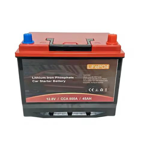 80D26/S95 12.8V LiFePO4 Car Start Battery 12V 45Ah 75Ah 100Ah Lithium Cranking Car Starting Battery 