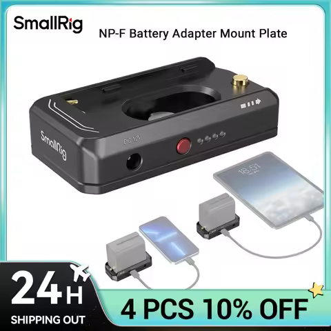 SmallRig NP-F Battery Advanced Adapter Mount Plate DC 7.4V 12V Dual Output USB-C Interface Bi-direct