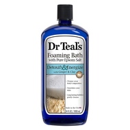 Dr Teal's Foaming Bath with Pure Epsom Salt Detoxify &amp; Energize with Ginger &amp; Clay 34 Ounces