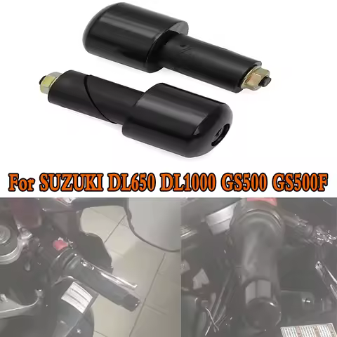 For SUZUKI DL650 DL1000 GS500 GS500F Handle Bar Ends Heavy Weight Vibration Reducing Grip Plugs Slid