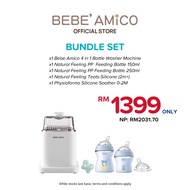 [Bundle Set] Bebe Amico Official Store Smart 4-in-1 Bottle Washing Machine & Natural Feeling PP Feed