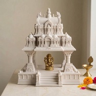 Premium Miniature Hindu Temple Mandir | Elegant Home Altar & Pooja Room Decor (23cm)
