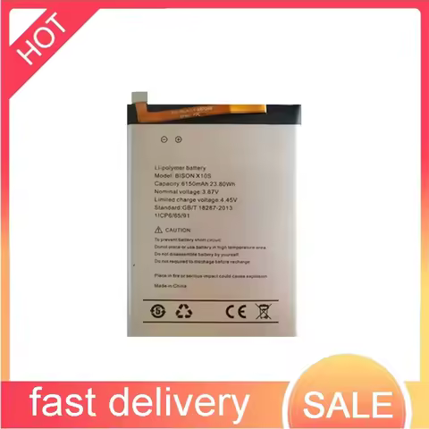 6150mAh Mobile Phone Battery For UMI Umidigi BISON 2 Pro BISON2 Pro 2Pro High-Performance BISON 2