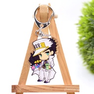 Anime JOJO JoJo's Bizarre Adventure Series Keychain Acrylic Cartoon Jotaro Kujo Josuke Higashikata B