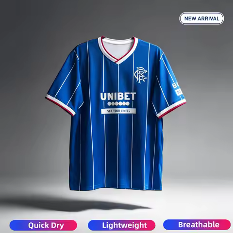 2026 Hot Sales Rangers Football Jersey Men's Women's Summer Sports Oversize T-shirt Breathable Quick