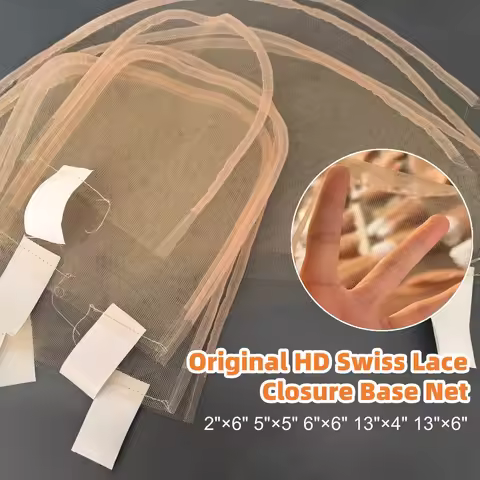 HD Swiss Lace Closure Base Net 2×6 5×5 6×6 13×4 13×6inch Original Swiss Lace Invisible for Making La