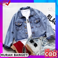 HITAM Rd - Men's Jean Jacket Sandwash Black Snowblack Men's Black Oversize Jumbo Big Size Xxl Xxxl A