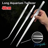 YRBWDYZDH 1Pcs Water Grass Clip, 48cm Stainless Steel Aquarium Tweezer, Durable Long Tong Aquarium S