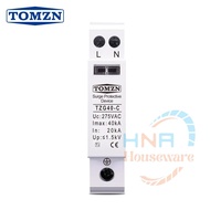 AC SPD TOMZN 20KA~40KA 275V House Surge Protector protection Protective Low-voltage Arrester Device 