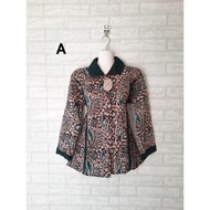 Blouse Batik Kerja Lengan Panjang