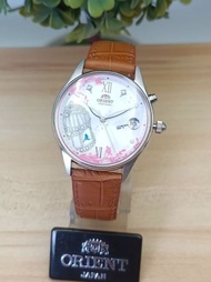 Orient Japan (Automatic) รุ่น FDM00004WL นาฬิกาผู้หญิง หน้าปัดมุกขาว ลายกรงนก รับประกัน