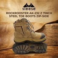 Rockrooster AK-232 Z 7Inch Steel Toe Boots Zip-side