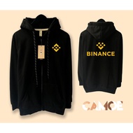 Camo Crypto Binance Exchange Logo Zipper Hoodie Jacket