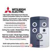 Mitsubishi Electric Replacement Remote Control ( Compatible Wall Fan &amp; Ceiling Fan)