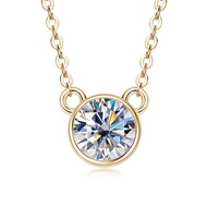Moissanite Diamond Pendant 1ct Sterling Silver