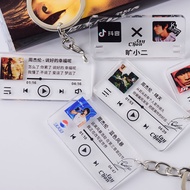 Acrylic Transparent Lyrics Keychain Stand Custom Pendant Star Peripheral Support Jay Chou Times Youth League