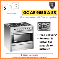 EF GC AE9650 A SS Freestanding Cooker 90 cm with 5 Burners Gas Hob