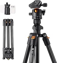 K&F Concept Travel Tripod 62.99 Inch Camera Tripod for DSLR Portable Aluminum Travel Tripod with 360