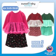 ️Romper Baju Kurung Baby Girl Tutu Dress Raya 2024 Kids Dress Budak Perempuan Kembang Bayi Kanak