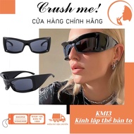 Crush me KM13 Kính râm mát lập thể m to y2k punk rock chắn gió đi biển âu mỹ cực chiến chất aestheti