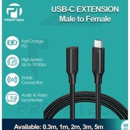 USB Type-C Extension Cable 3.1 Male to Female 30 cm, 1 2 3 5 Meters M Profftech