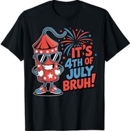 4Th Of July Bruh Boys Funny Firecracker Fourth Of July T-Shirt
