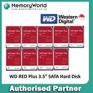 WD Red Plus NAS 3.5" Hard Disk, 2TB / 4TB / 6TB / 8TB / 10TB / 12TB. WD Singapore Local 3 Years Warr