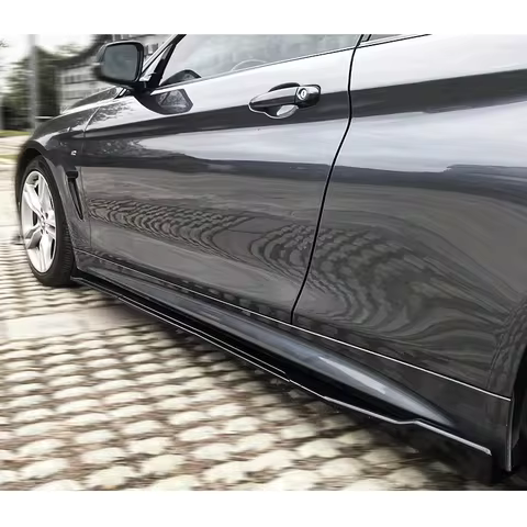 For BMW Accessories F20 F21 1-Series 118I 116D 2019+ Gloss Black Car Side Skirt Extensions Rocker Pa