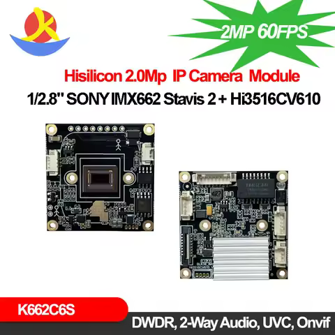 2Mp Super Starlight Imx662 Stavis 2 Network IP Camera Module Hi3516Cv610 60Fps Usb Webcam Night Visi