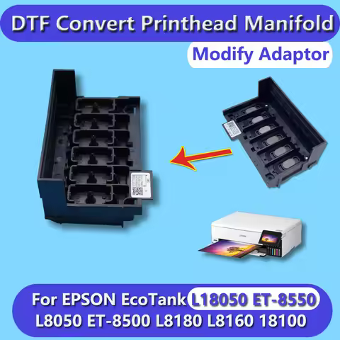 For Epson DTF Convert ET-8550 L18050 ET8550 L8180 XP600 L8050 DTF Printhead Manifold Adaptor Printer