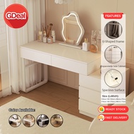 GDeal 130cm/170cm Modern Dressing Table Side Cabinet Without Mirror Bedside Makeup Space Saving Comp