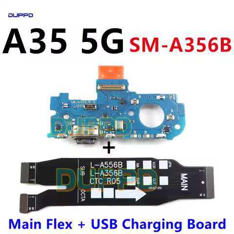 USB Charging Port Dock Board For Samsung Galaxy A35 5G A356B A356 Connector Main Motherboard Flex Ca