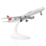 1/300 Turkish Airlines 777 Die-Cast Metal Aircraft Model for Boeing 777 with Stand (7.5" Long), A Gr
