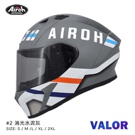 AIROH VALOR Painted 2 Matte Cement Gray No Inner Lens Design Full Face Helmet Asian Head Shape Taich