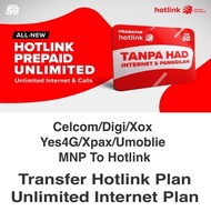 Hotlink MNP Unlimited data sim Transfer Hotlink plan