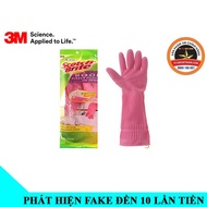 3M rubber dishwashing gloves with hanger 38cm