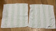 $25/4條. 內野 Uchino 綠白間超柔軟大方巾 (有瑕疵)