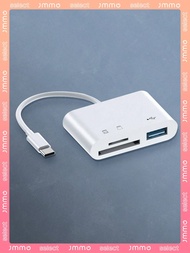 USB C To Micro SD TF Memory Card Reader, 3-In-1 USB Camera Card Reader Adapter Compatible With IPhon