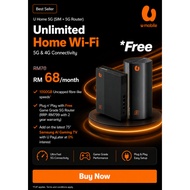 U Home 5G RM68/Month U MOBILE 5G WIRELESS BROADBAND