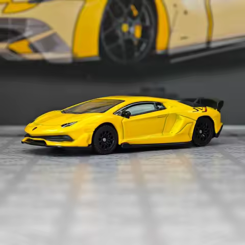 CCA 1:64 simulation Lamborghini SVJ alloy supercar model car ornament collection static decoration g